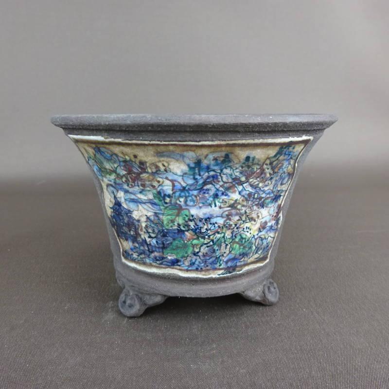 盆栽鉢 陶翠 秋景山水 丸鉢 : はニわ株式会社 Yahoo!ショップ - 通販