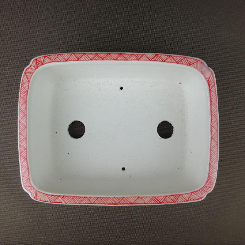 盆栽鉢　ゆうき祥石ボディー　高山画 盆栽鉢 高山画 ゆうき祥石ボデー 五彩山水図 六角鉢