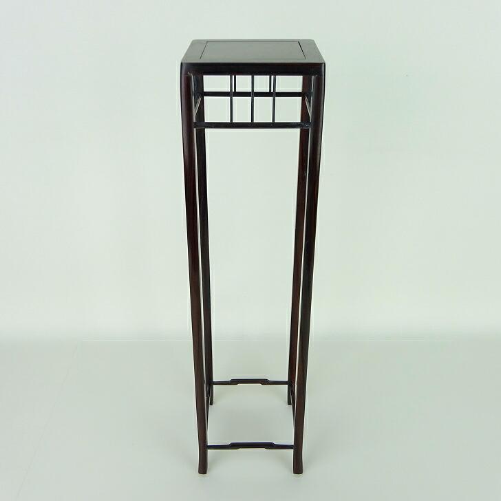 中古】花台 高卓 高さ 約 40cm 正方卓 飾台 置き物台 花飾 木目 木製