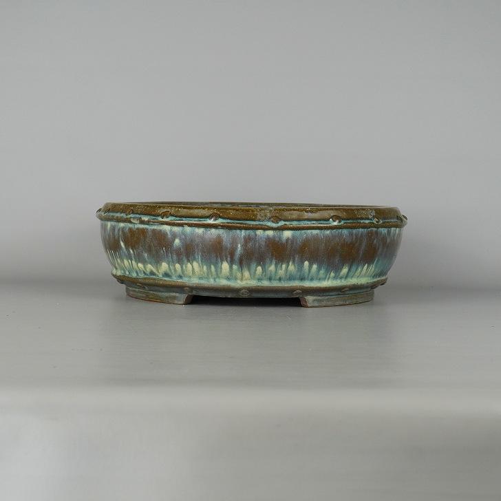 盆栽鉢 美芸 雷紋柄 盆栽鉢 美芸 雷紋柄