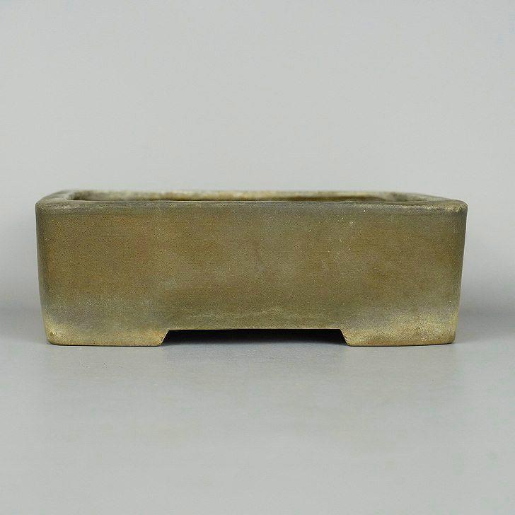 常滑焼 盆栽鉢 「正山」 盆栽鉢 常滑 正山 小型 長辺 約15.5cm 長方鉢 撫角 切足 泥物