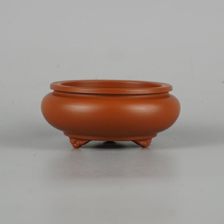 中古】盆栽鉢 春萌 小型 長辺 約11cm 楕円鉢 釉薬 現品 中古鉢 : はニ 