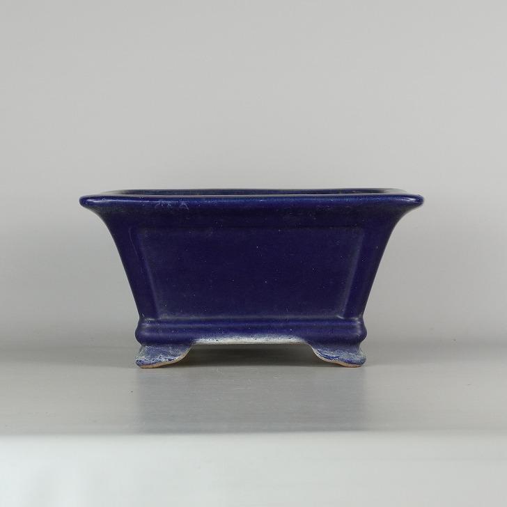 中野行山　盆栽鉢 中古】 盆栽鉢 常滑 中野 行山 大型 長辺 約41cm 長方鉢 泥物