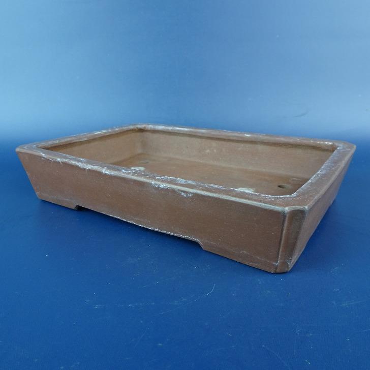 中古】盆栽鉢 中国宜興 w落款 小型 長辺 約17cm 長方鉢 泥物 中古】盆栽鉢 中国宜興 w落款 小型 長辺 約17cm 長方鉢 泥物