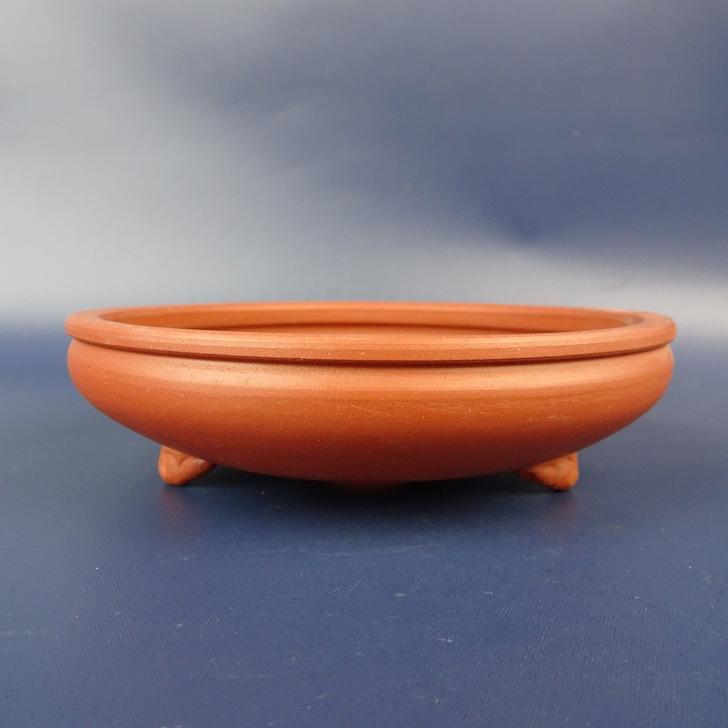 盆栽鉢　陶器　一陶園 中古】盆栽鉢 常滑 一陶園 小型 長辺 約12cm 丸鉢 泥物 現品 中古鉢