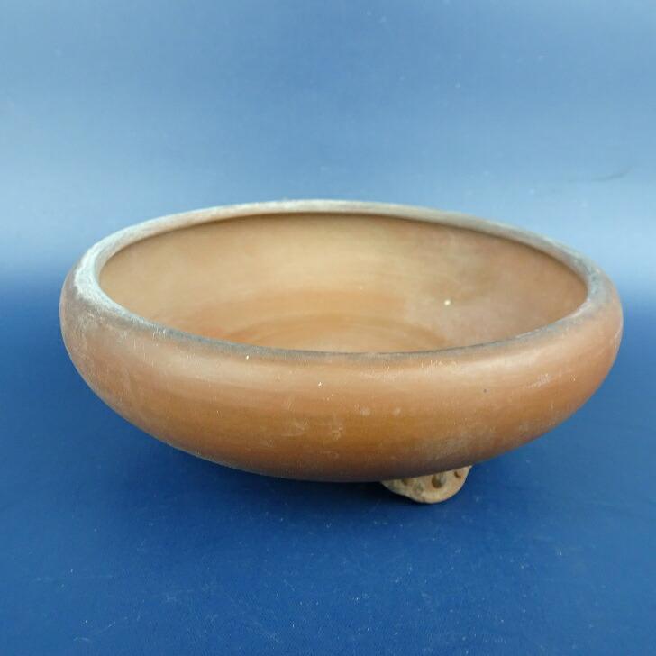 中古】盆栽鉢 光泉 小型 長辺 約12.2cm 丸鉢 泥物 現品 中古鉢 中古】盆栽鉢 光泉 小型 長辺 約12.2cm 丸鉢 泥物 現品 中古鉢