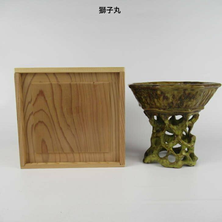獅子丸 箱付き 八角 新品 根卓風 陶芸鑑賞