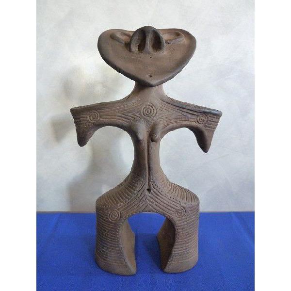 埴輪　土偶　レトロ　アンティーク 埴輪 土偶 レトロ アンティーク ハニワの土偶(炭化)(高さ43cm