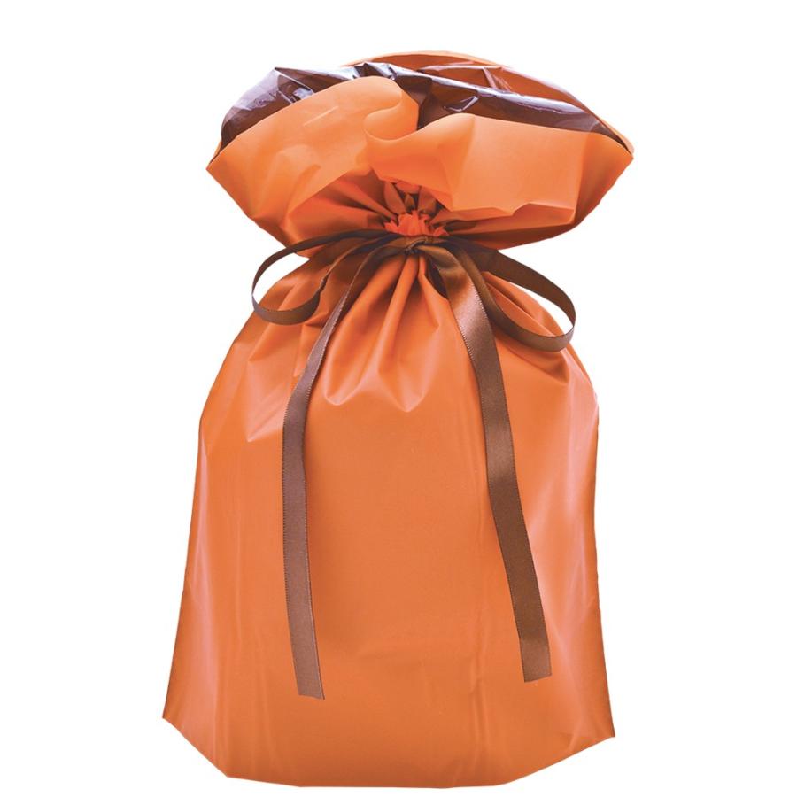 巾着袋中 オレンジ パーソナル用 バッグ Bag プレゼント 包装 梱包 誕生日 シンプル ラッピング バレンタイン ホワイトデー クリスマス 50 4463 繁盛工房 通販 Yahoo ショッピング