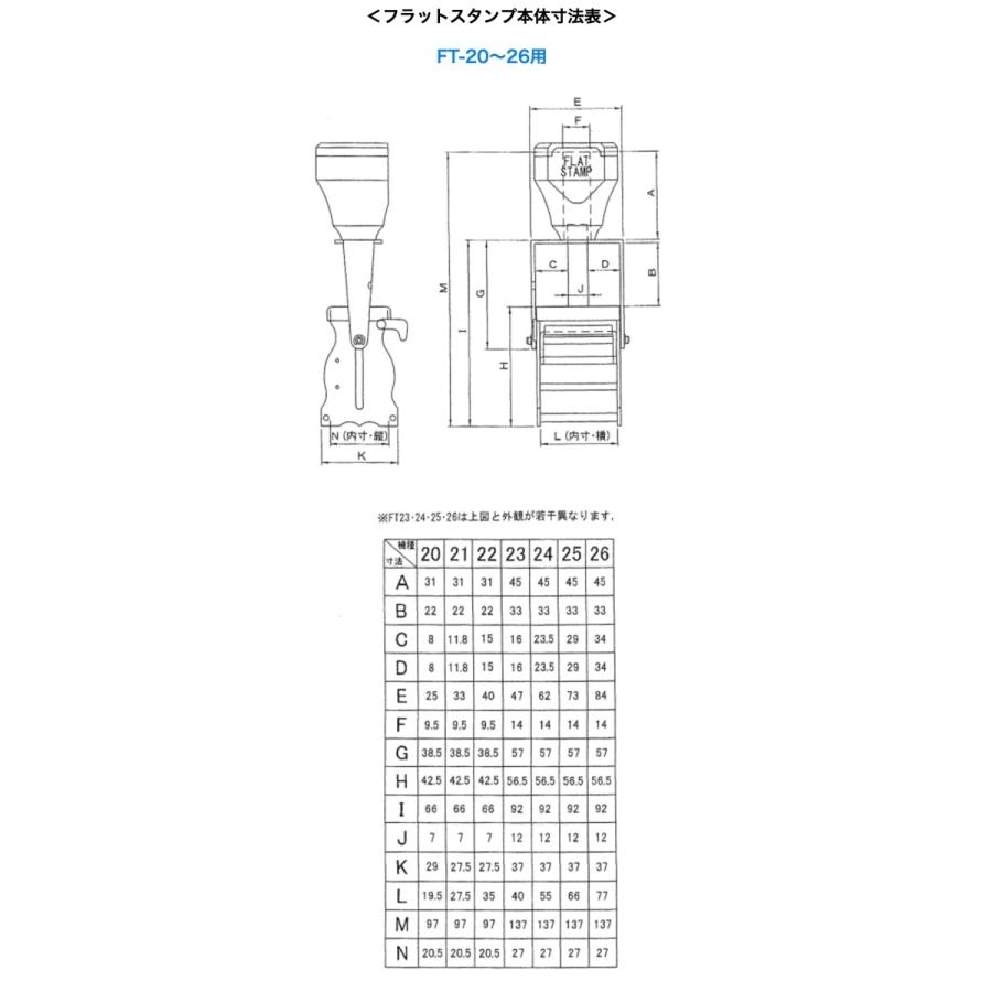 (A)フラットスタンプ本体(FT-22) FLATSTAMP 日本製(正規品) 連続式 消費/賞味期限/製造年月日(段ボール/樹脂/金属用)伊藤印章｜hanko-friends｜10