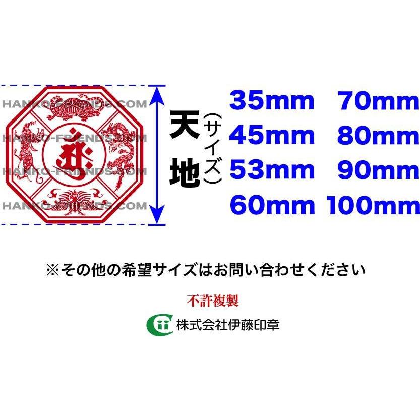 B)四獣神梵字印(しじゅうしんぼんじ)玄武/青龍/白虎/朱雀【微細彫刻