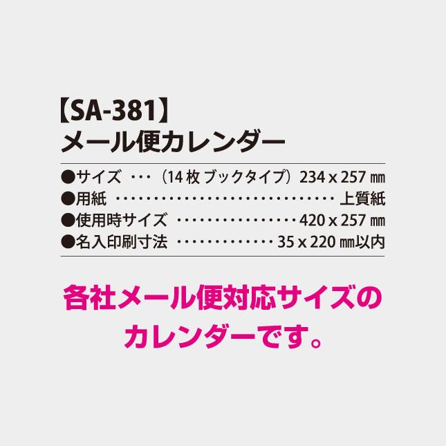 名入れカレンダー 2027 壁掛けSA-381　メール便カレンダー　100冊_5