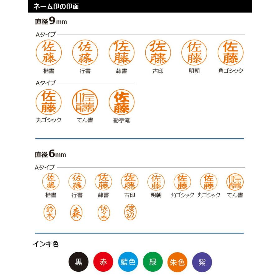 シヤチハタ（Shachihata） ペアネーム 9mmネーム印＆6mm訂正印の浸透印