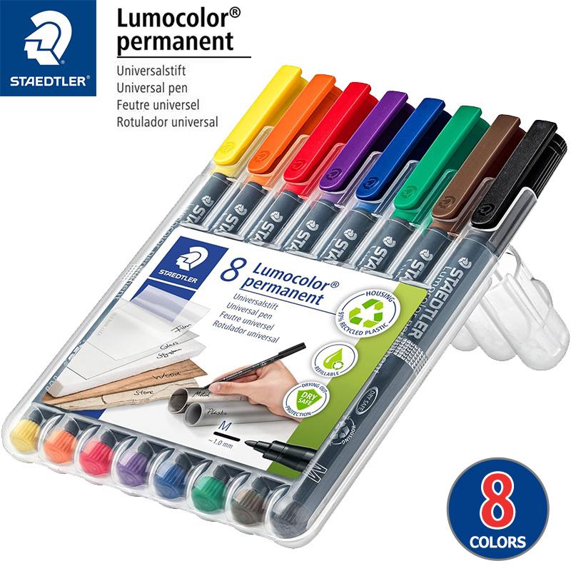トリプラス STAEDTLER ステッドラー ルモカラーペン 油性ペン 8色 
