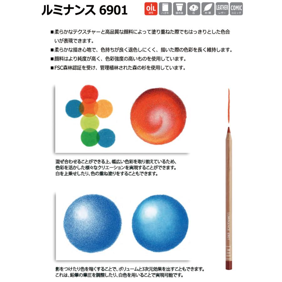 Caran d'Ache カランダッシュ ルミナンス 油性色鉛筆 20色セット 紙箱入 6901-720 正規輸入品_2