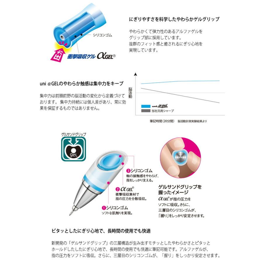 三菱uni ユニ アルファゲル スイッチ クルトガエンジン搭載タイプ シャープペンシル (芯径0.5mm)｜hanko-king｜03