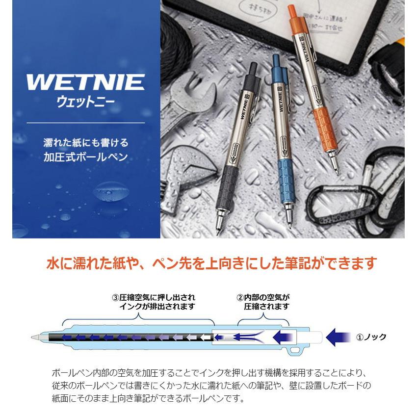 ZEBRA（ゼブラ） WETNIE ウェットニー 加圧式油性ボールペン 0.7mm 全3