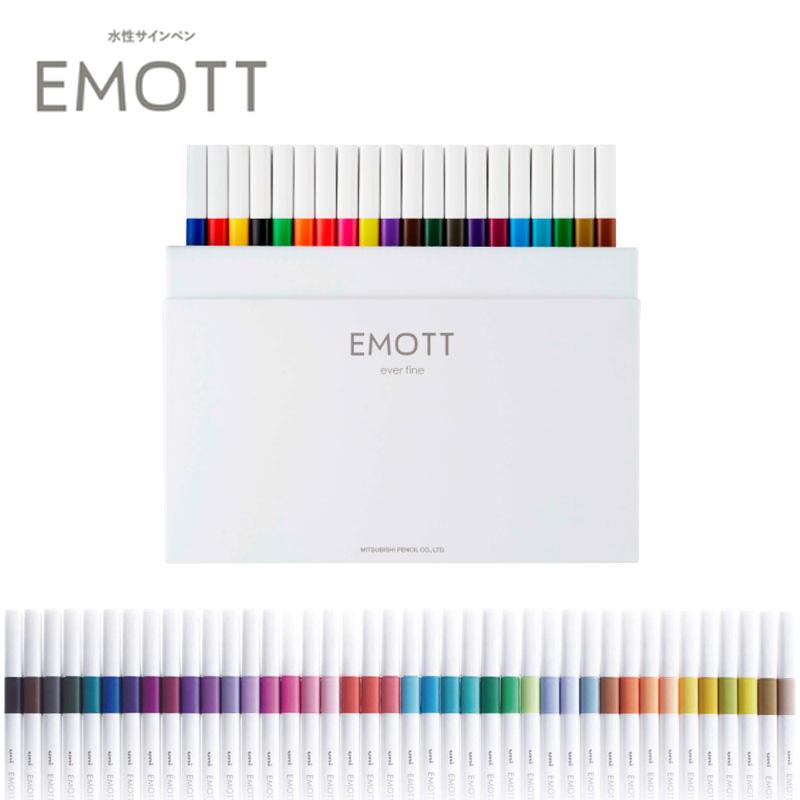 三菱鉛筆　エモット　カラーペン　40色 Amazon.co.jp: 三菱鉛筆 水性ペン EMOTT エモット 40色 PEMSY40C
