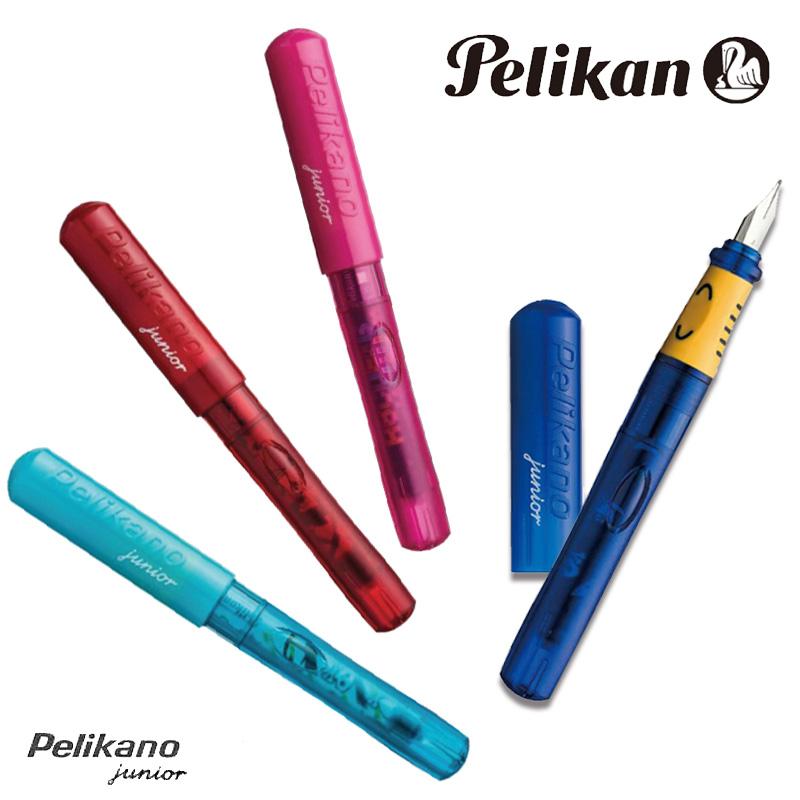 【4本セット】Pelikan PELIKANO junior 万年筆 青　赤 4本セット】Pelikan PELIKANO junior 万年筆 青 赤