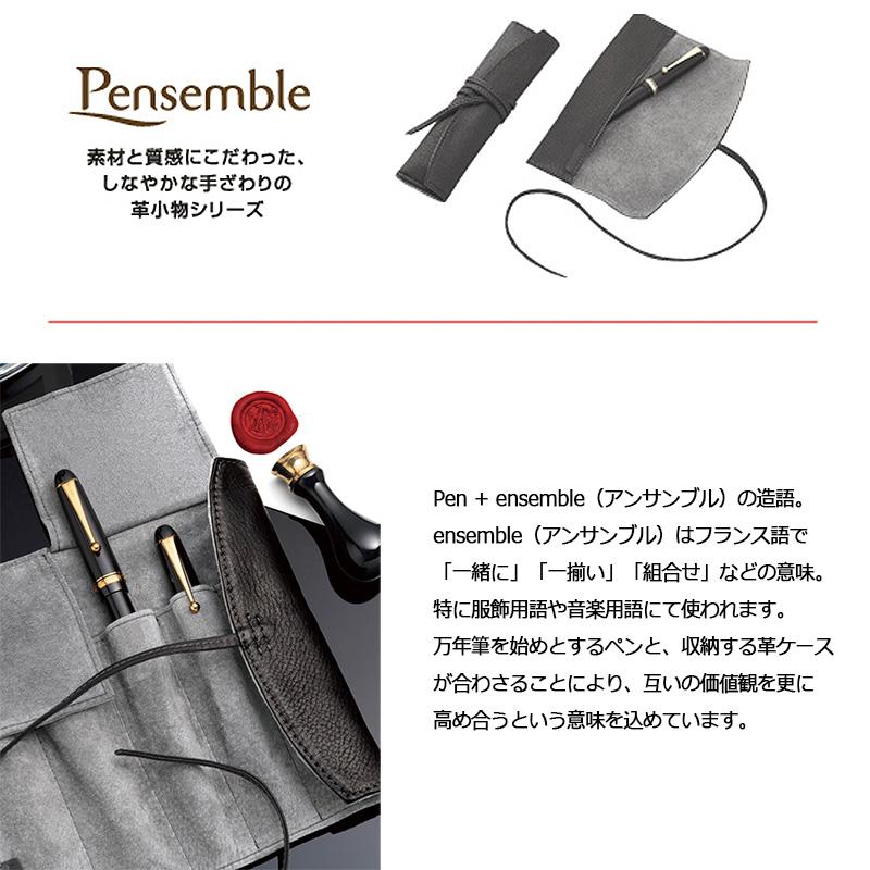PILOTペンサンブル本革5本差しペンケース＋エナージェル台湾限定アルミモデル トレンダーレザー PILOT パイロット Pensemble （ペンサンブル）本革