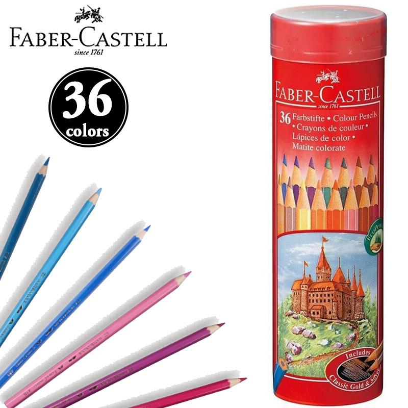 ファーバーカステル FABER-CASTELL 油性色鉛筆 丸缶 36色セット TFC
