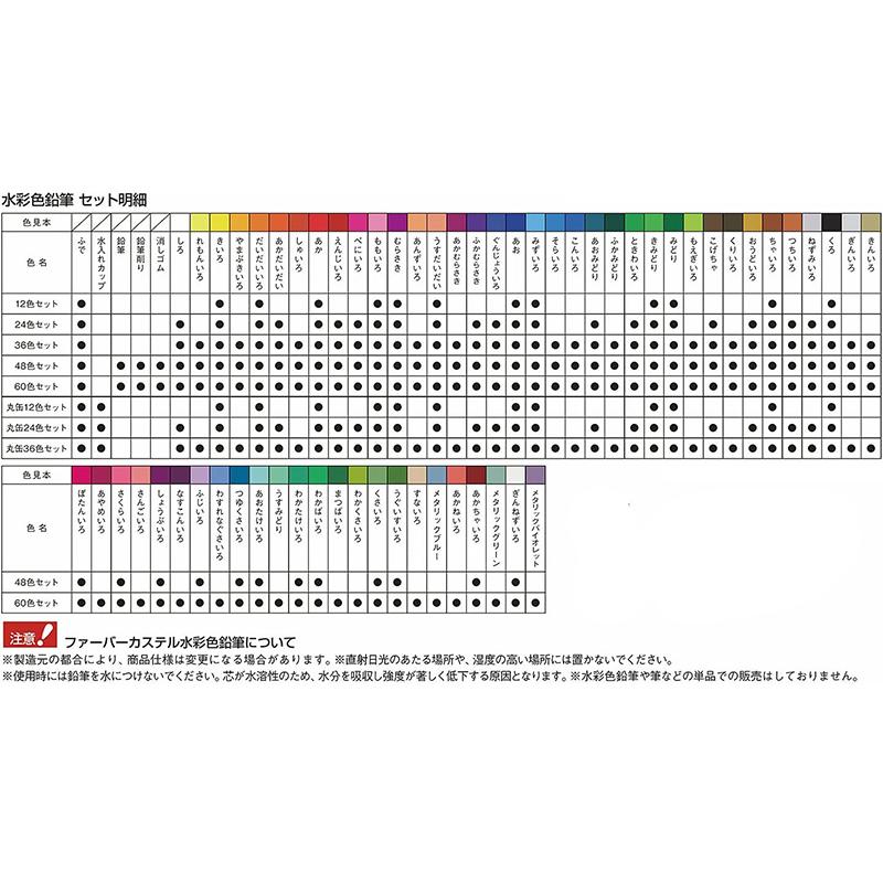 ファーバーカステル FABER-CASTELL 水彩色鉛筆 平缶 36色セット TFC