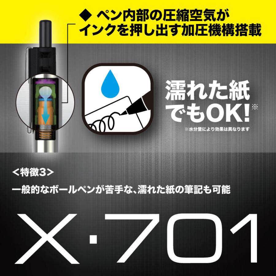 ZEBRA（ゼブラ） 逆輸入モデル X-701 輸入 加圧式 ボールペン 米国軍事