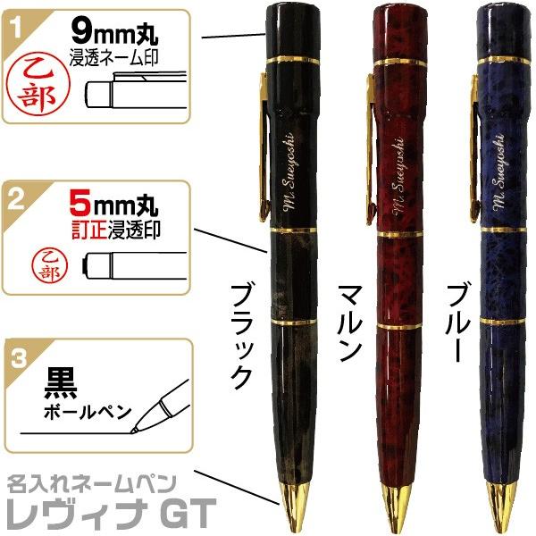 名入れ ネームペン レヴィナGT 送料無料 ハンコ付きボールペン 印鑑