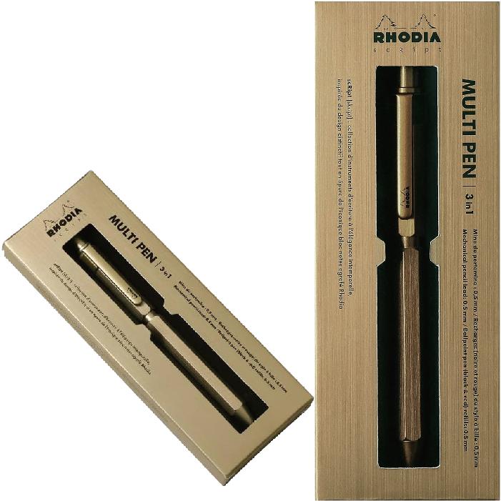 RHODIA（ロディア） スクリプト マルチペン ゴールド 限定 cf9345