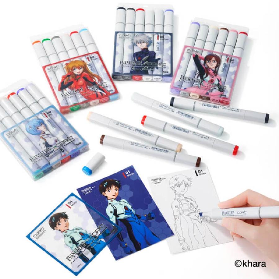 コピック エヴァンゲリオン コラボ コピックスケッチ6本セット