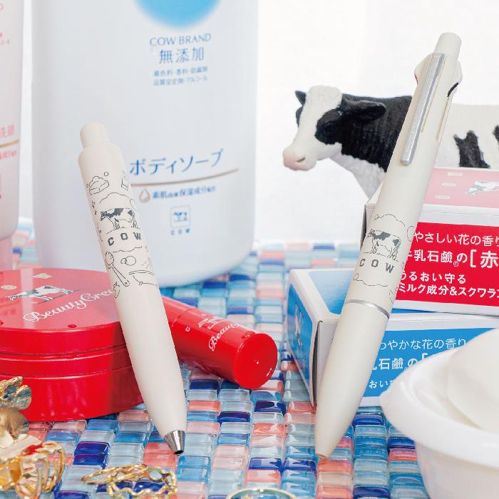 三菱鉛筆 牛乳石鹸 ジェットストリーム4&1 ソープホワイト カウ 三菱鉛筆 牛乳石鹸 ジェットストリーム4&1 ソープホワイト カウ