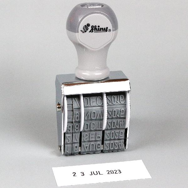 シャイニー 回転式ゴム印 D-3 日付印 ゴム印 1000円ポッキリ 送料無料 ナンバースタンプ 印鑑 事務 黒 仕事 ハンコ データ印 スタンテック | シヤチハタ | 01