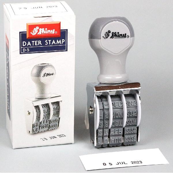 シャイニー 回転式ゴム印 日付印 ゴム印 D-5 『送料無料』 ナンバースタンプ ナンバー 印鑑 事務 黒 仕事 ハンコ データ印 | シヤチハタ | 02