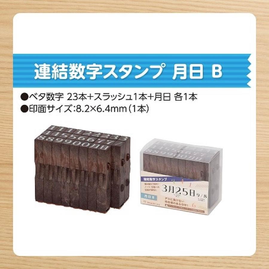 シヤチハタ（Shachihata） 連結数字スタンプ 『月日B・GRJ-1DB』 ベタ