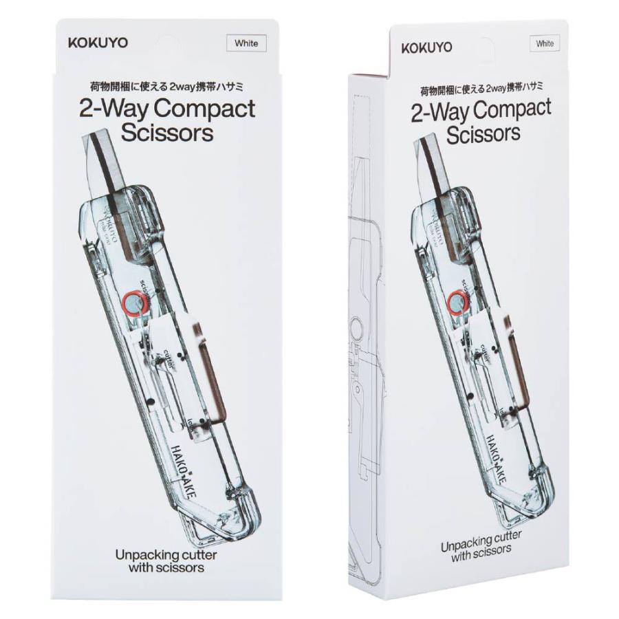 ハコアケ コクヨ 2Way 携帯ハサミ スタンダード刃 TRANSPARENT