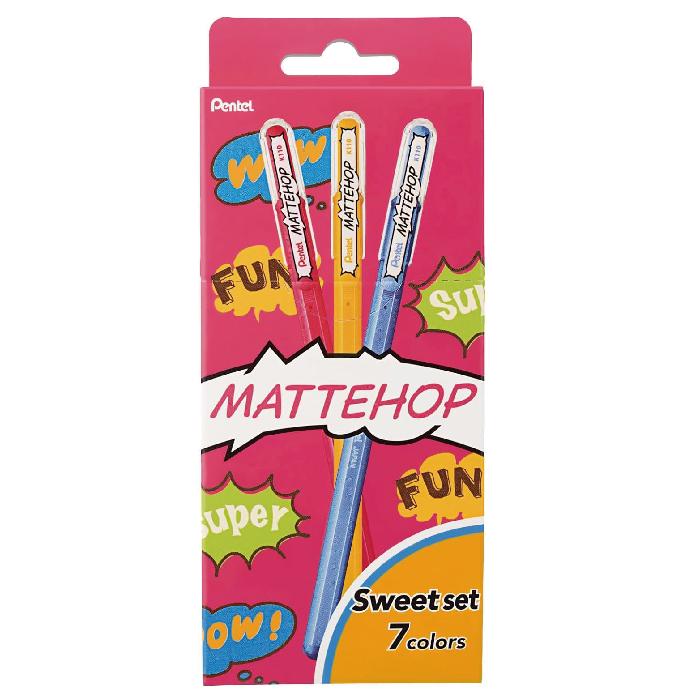 ぺんてる（Pentel） マットホップ スイート7色セット K110-V7STB