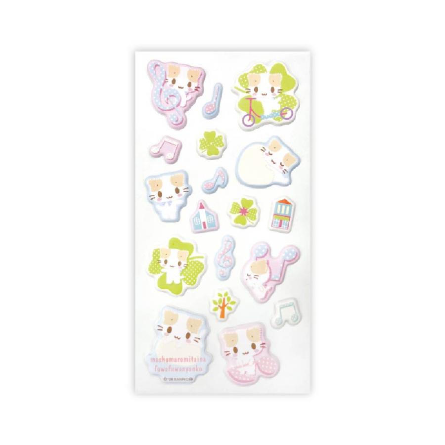 マシュマロみたいなふわふわにゃんこ サンリオ ぷくぷくシール