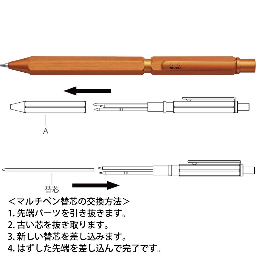 RHODIA（ロディア） ボールペン替芯 油性 スクリプト マルチペン