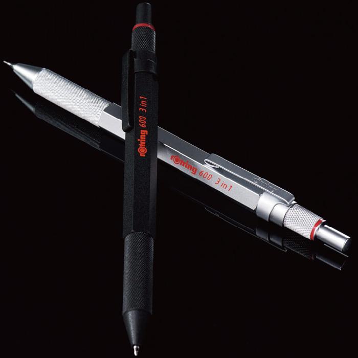 ロットリング 600 3in1 マルチペン 黒・赤ボールペン シャープ