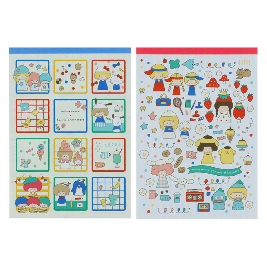 サンスター文具 ミズタマ×サンリオキャラクターズ2 メモB7 : 文具日和