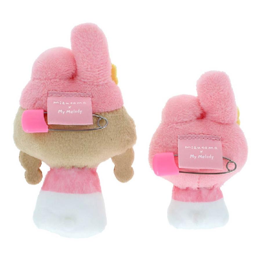 mizutama サンリオ　キーホルダー　ぬいぐるみバッジ　マイメロ　ミズタマ サンスター文具 ミズタマ×サンリオキャラクターズ2 ぬいぐるみバッジ