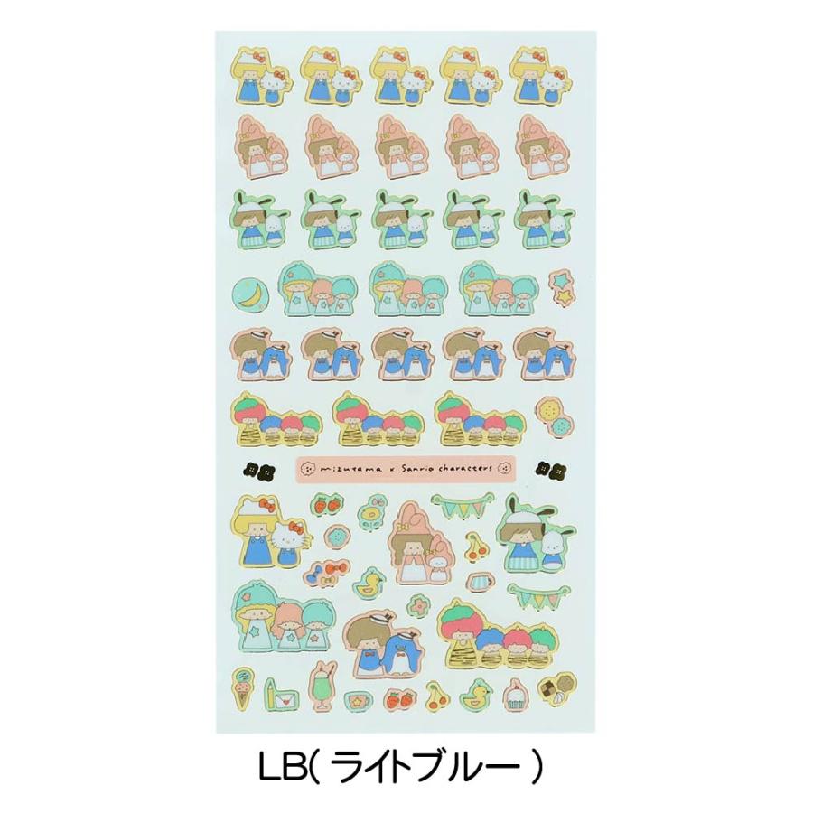 サンスター文具 ミズタマ×サンリオキャラクターズ2 キラふちシール