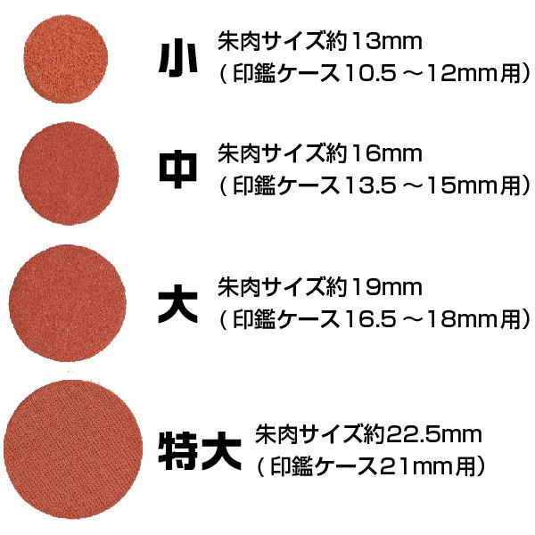 印鑑ケース用朱肉スポンジ オトシ 肉池 送料無料 交換用 朱肉 詰め替え