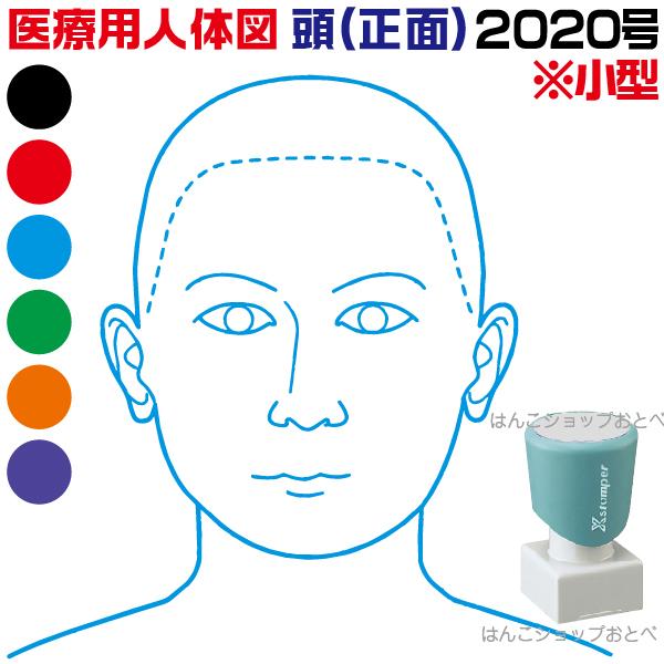 人体図 シャチハタ 医療用人体図 頭 正面 角型印 2020号 医療 スタンプ カルテ 病院 検査 はんこ 印鑑 ハンコ｜hanko-otobe