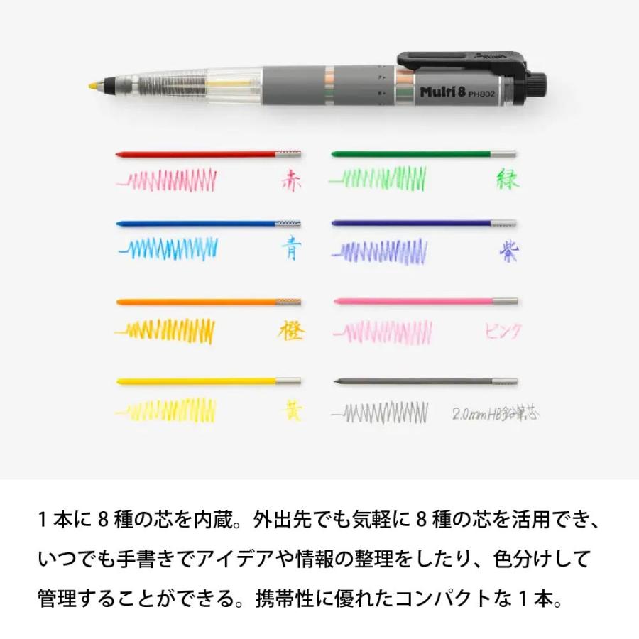 マルチ8 ぺんてる ビジュアル思考のPH802 ニュー 単品 XPH802 まるち 8