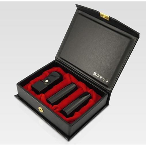 法人印鑑 3本セット 黒水牛・染 芯持 寸胴16.5mm 寸胴18.0mm 角印21.0