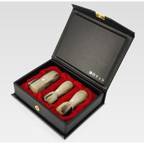 法人印鑑 3本セット オランダ水牛 ナチュラル 天丸16.5mm 天丸18.0mm 角印21.0mm 会社設立 代表印 実印 銀行印 角印 印鑑作成