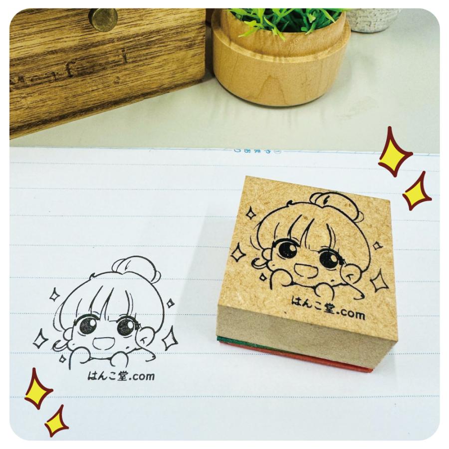 イラストスタンプ/サイズ全2種 33mm角または40mm角/エコのべ