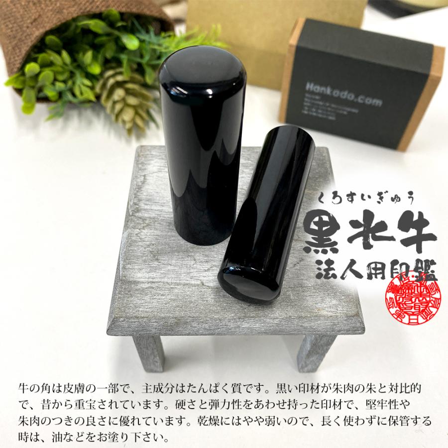 代表者印/黒水牛【実印 銀行印】/16.5mm〜21.0mm/はんこ/印鑑 | 