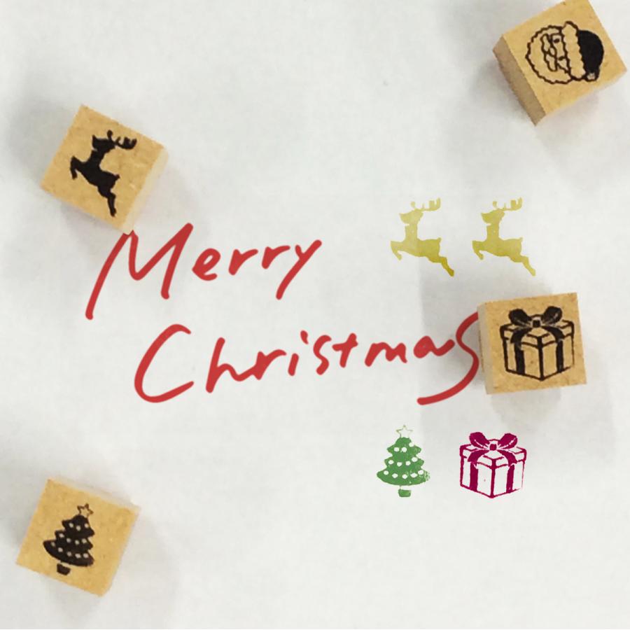 ころころスタンプ】クリスマス スタンプセット【10mm角 4個